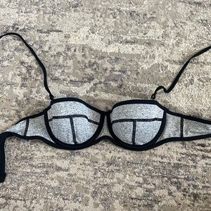 Black and Grey Bikini Top